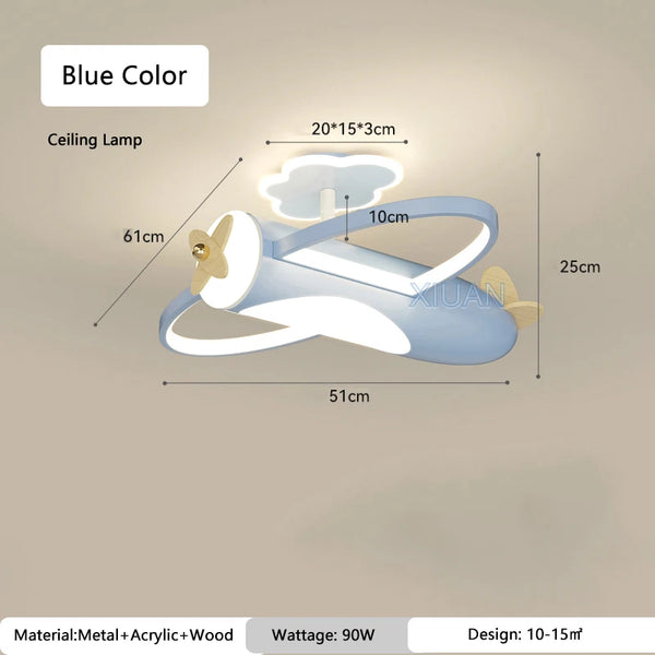 Creative Cartoon Airplane Pendant Lights