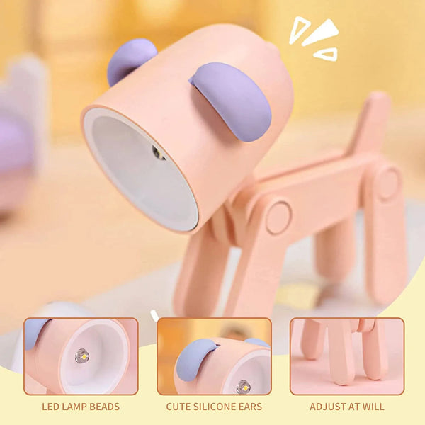 Mini LED Foldable Table Night Light Cute Animal Light