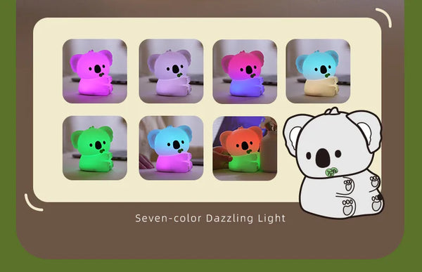 cute koala silicone lamp