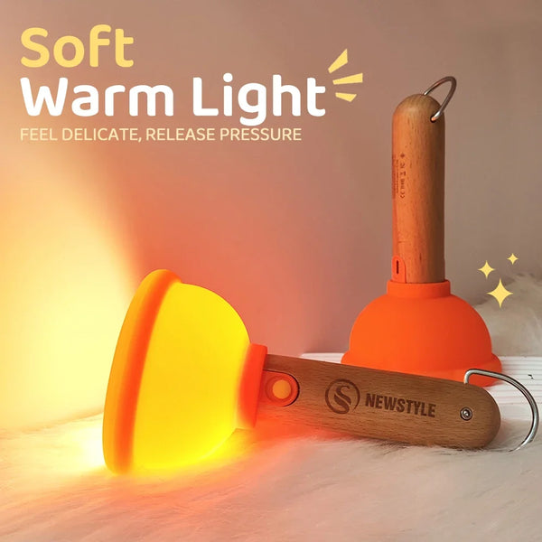 Funny Plunger Silicone Night Light, Creative Halloween