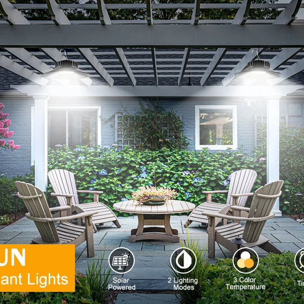 Solar pendant 1/2 units with remote control for indoor and outdoor areas