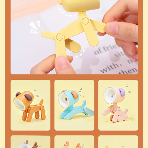 Mini LED Foldable Table Night Light Cute Animal Light