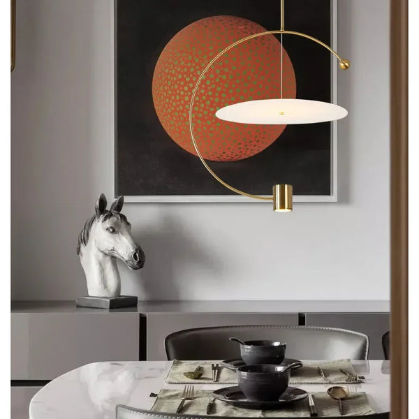 Minimalist acrylic LED pendant light, modern Nordic style