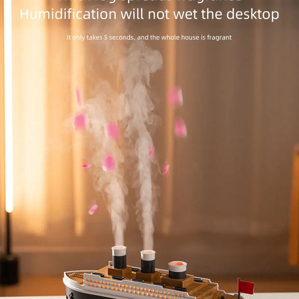 Retro Boat Air Humidifier Ultrasonic Aromatherapy Diffuser