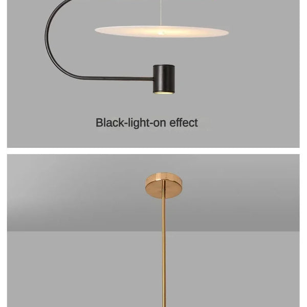 Minimalist acrylic LED pendant light, modern Nordic style