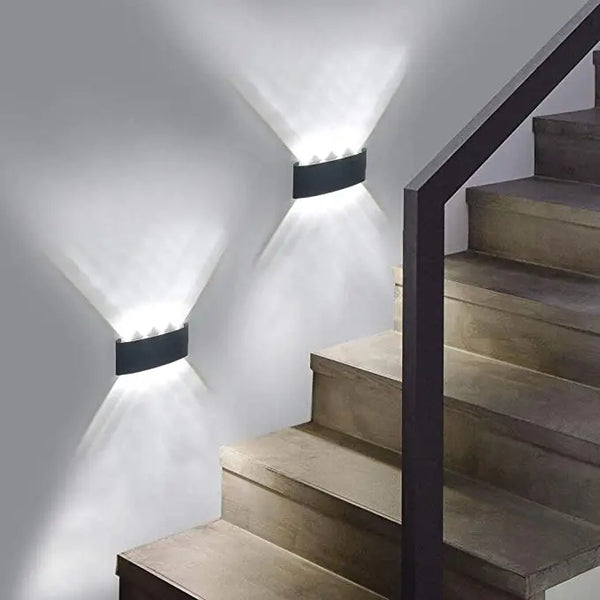 Modern LED wall light for indoor and outdoor use