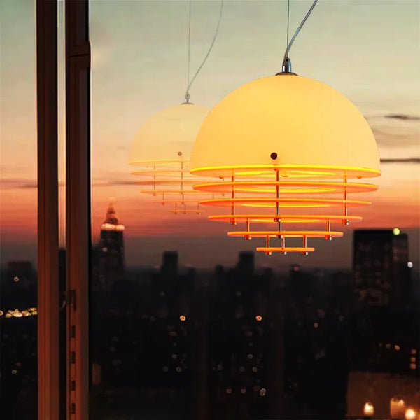 Modern Nordic sunset light acrylic glass pendant light indoor chandelier