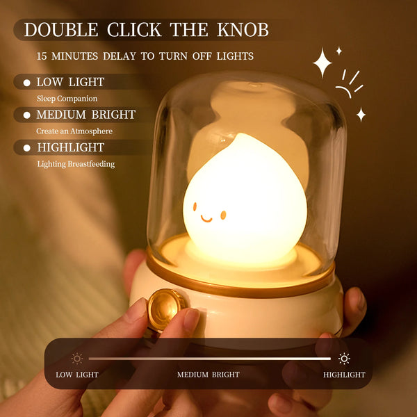 Cute Mini LED Table Lamp with USB Charging