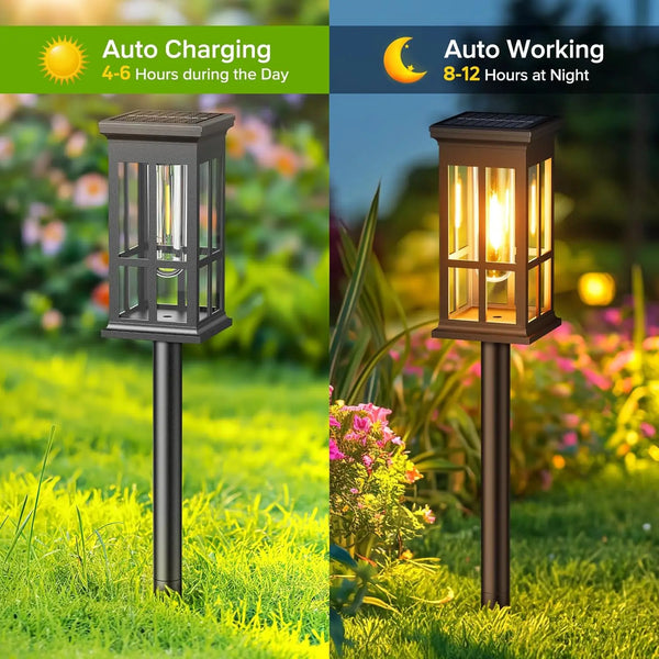 2/6/8 Pack Solar Pathway Lights - Super Bright Outdoor Solar Lights for Patio/Patio/Sidewalk - Outdoor Gifts