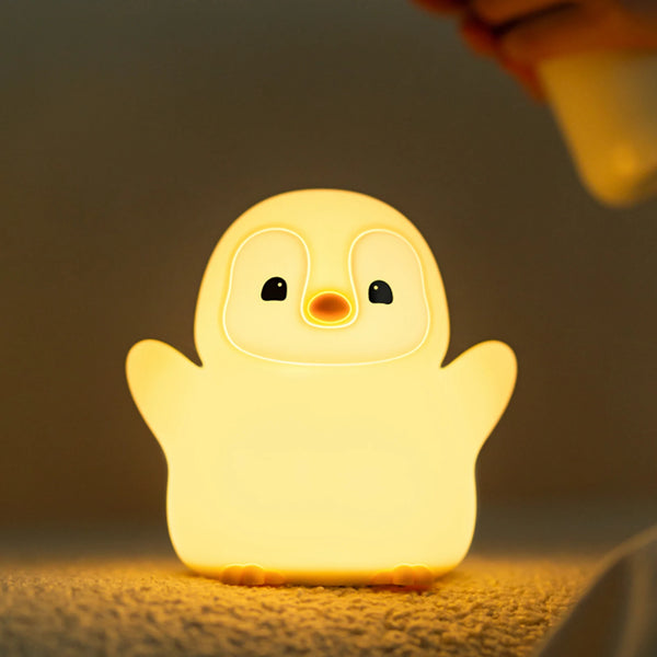 cute penguin silicone lamp
