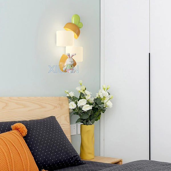 Monkey Rabbit Panda Animal Wall Lamps