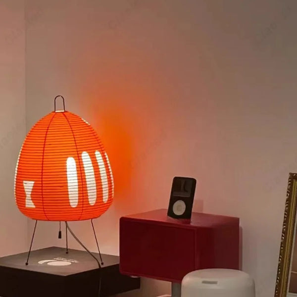 Creative minimalist rice paper LED table lamp, retro decoration