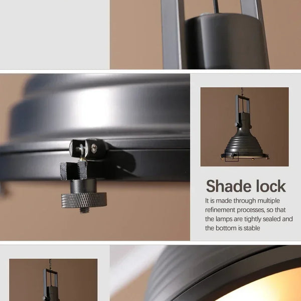 Nordic, retro, industrial, nostalgic LED pendant light