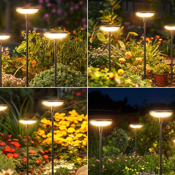 6Pack Solar Garden/Path Lights, 40Lumens, 14Hrs, 31" Tall, Auto On/Off for Yard/Patio/Path/Lawn