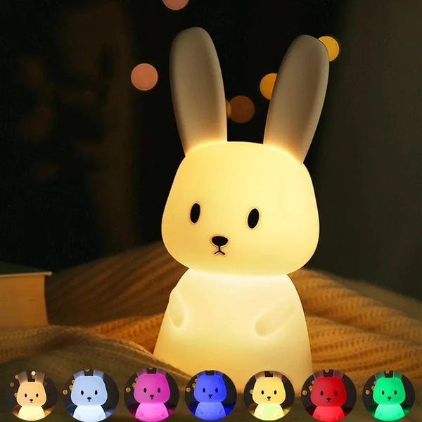 Cute silicone bunny lamp
