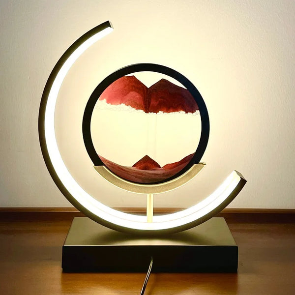 Hourglass table lamp