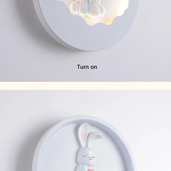 Cartoon Bear Rabbit Wall Lamps