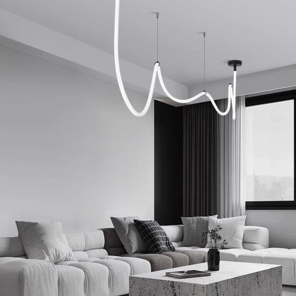 Modern chandelier with 360-degree lighting