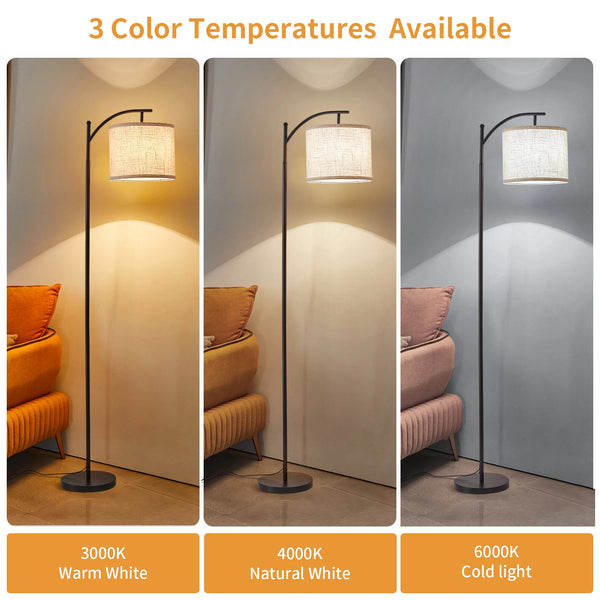 Floor lamp with 3 color temperatures