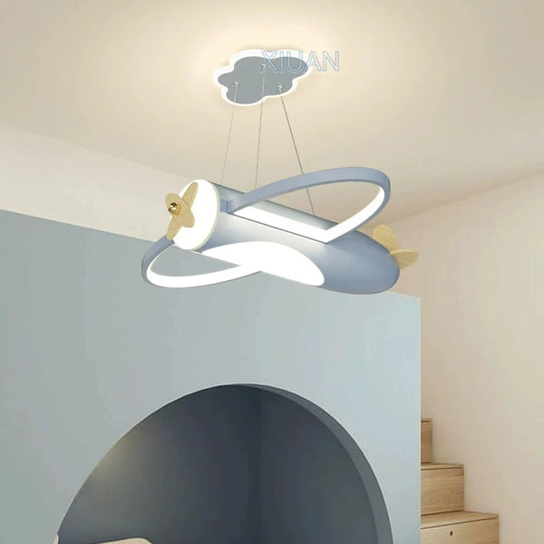 Creative Cartoon Airplane Pendant Lights