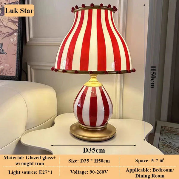 Modern circus style pendant light, glass, with LED light, Nordic style