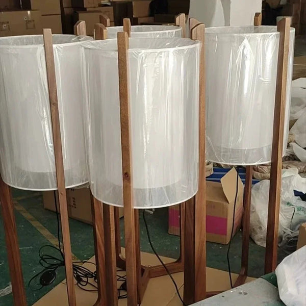 Modern Japanese fabric floor lamp