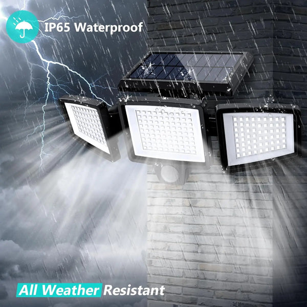 IP65 Waterproof Outdoor Solar Light, 210LED 2500LM Motion Sensor Security Light for Porch, Garage, Yard Entrance, Patio