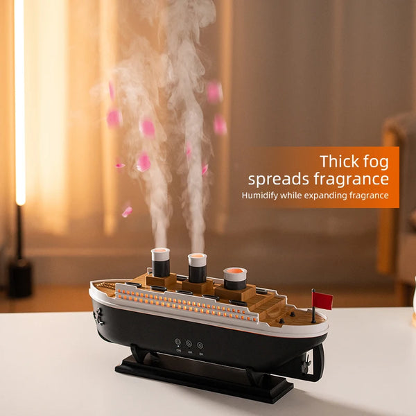 Retro Boat Air Humidifier Ultrasonic Aromatherapy Diffuser