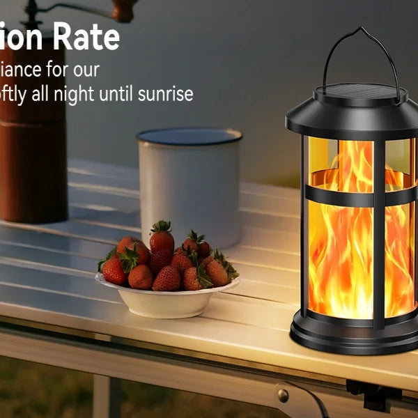 2/4-Pack Solar Flame LED Lanterns β 2 Modes Outdoor Lighting for Yard, Garden & Camping