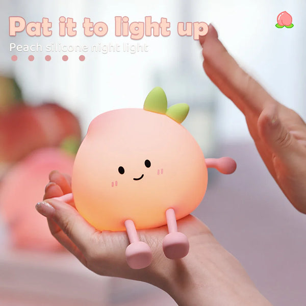 cute peach shaped silicone lamp