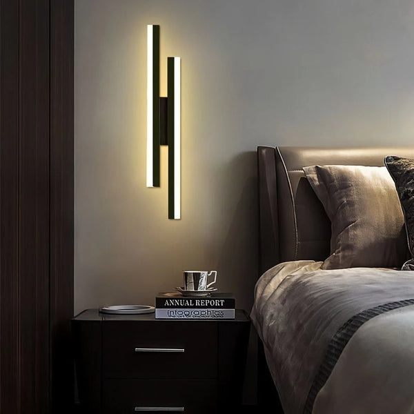 LED wall light for bedroom, sconces, acrylic lampshade