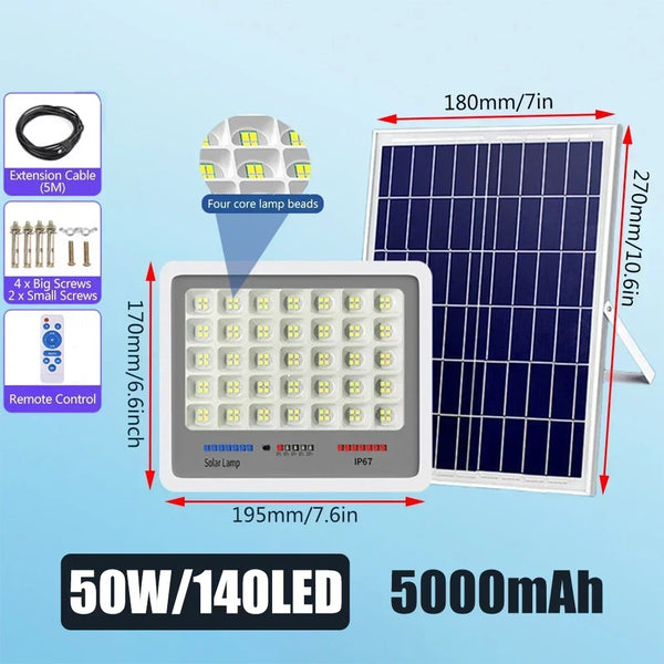 600LED Solar Motion Sensor Light β Super Bright, Waterproof Outdoor Spotlight for Garden & Yard