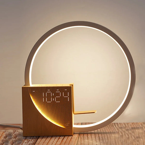 LED table lamp with alarm clock light
