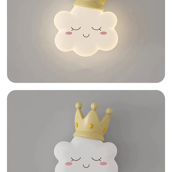 Fluffy Cloud Wall Lamps Yellow Pink Blue