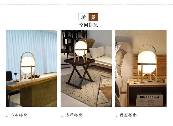 Simple wooden floor lamp for living room