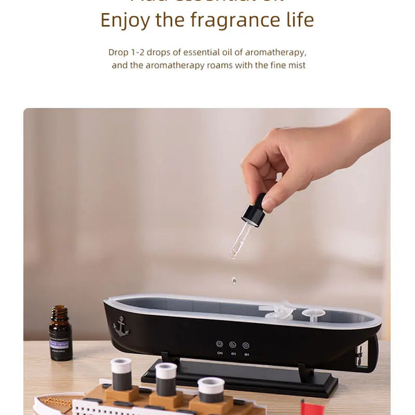 Retro Boat Air Humidifier Ultrasonic Aromatherapy Diffuser