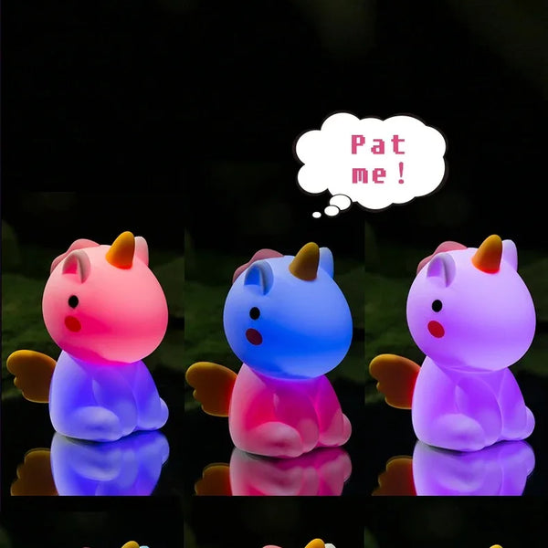 Cute silicone unicorn lamp
