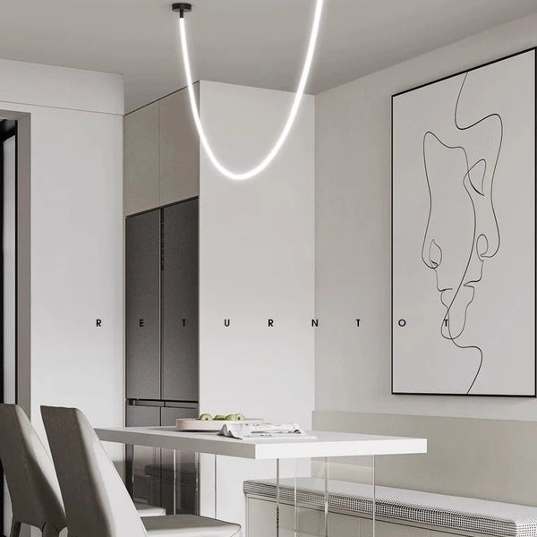 Modern chandelier with 360-degree lighting