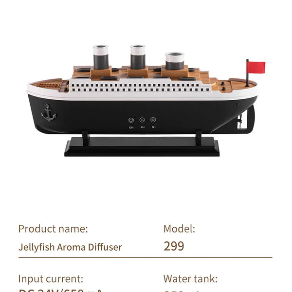 Retro Boat Air Humidifier Ultrasonic Aromatherapy Diffuser
