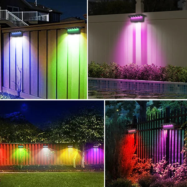 RGB LED Solar Step Lights (2/4PCS) – Waterproof & Anti-Theft | Super Bright Outdoor Stair Lighting