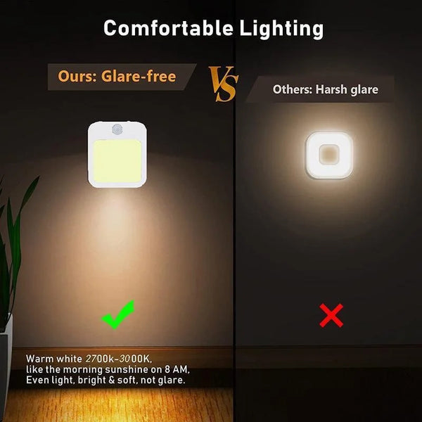 LED Night Lights with Motion Sensor and Adjustable Light for Closet, Bedside, Bedroom, Hallway, Wireless Night Lighting