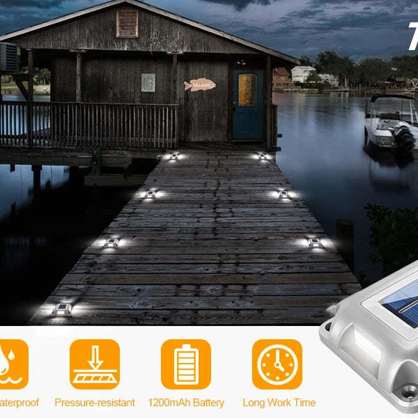 8PCS Solar Underground Deck Lights β IP65 Waterproof LED Spotlights for Garden, Lawn & Street Decor