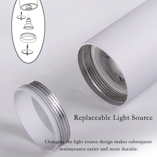 LED surface mounted spotlights, GU10 folding luminaires