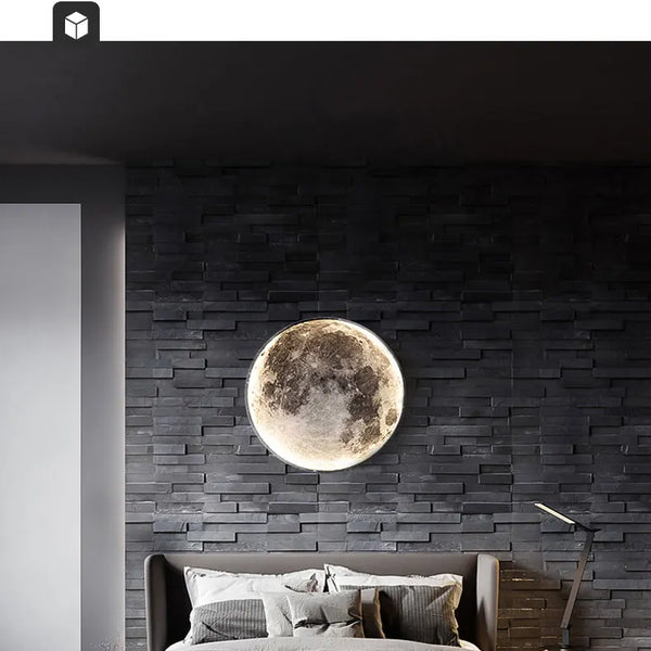 Minimalist moon wall lamp