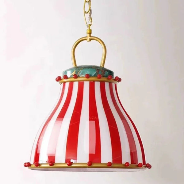 Modern circus style pendant light, glass, with LED light, Nordic style