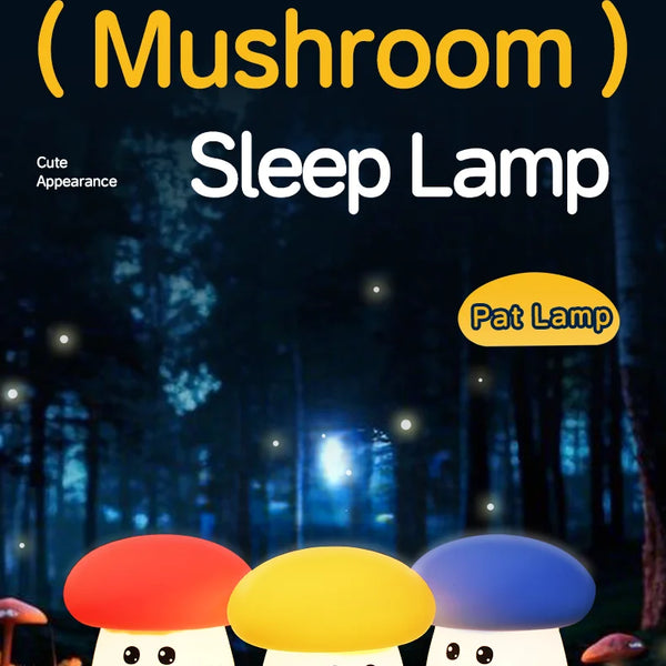 cute mushroom silicone lamp