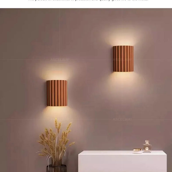 Nordic minimalist resin LED wall light