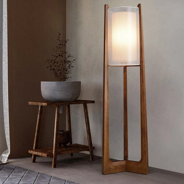 Modern Japanese fabric floor lamp