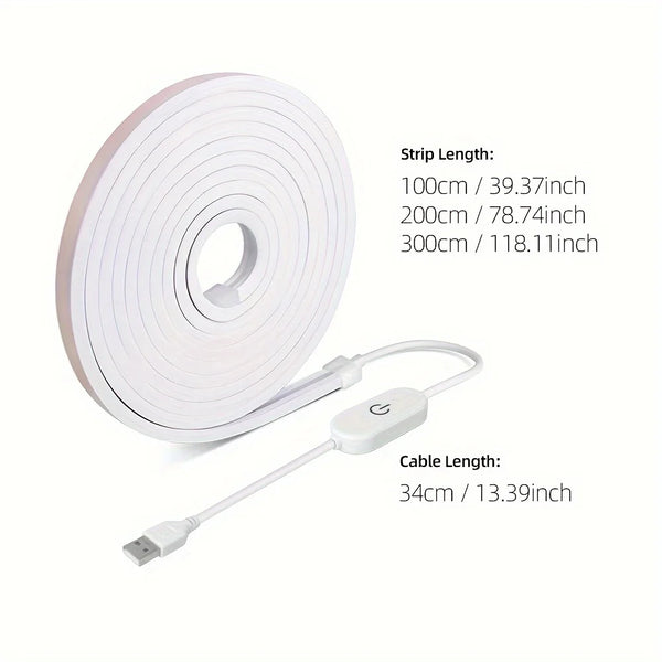 Neon LED Strip with Touch Sensor, USB DC 5V