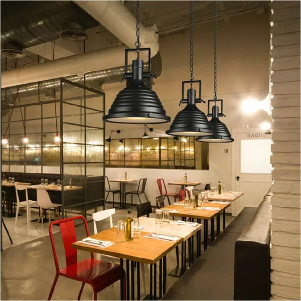 Nordic, retro, industrial, nostalgic LED pendant light
